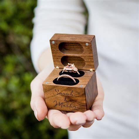 metal double ring box for wedding ceremony|double ring holder.